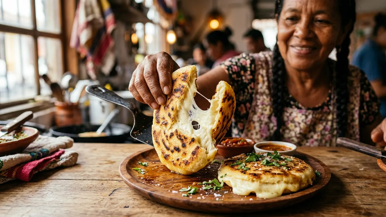 The Arepa Lady cheese-stuffed Colombian arepas